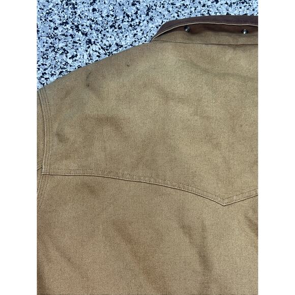 Vintage Carhartt Santa Fe Jacket Duck Red Quilt Lined With Hood J13 BRN 2XL USA - Picture 10 of 16